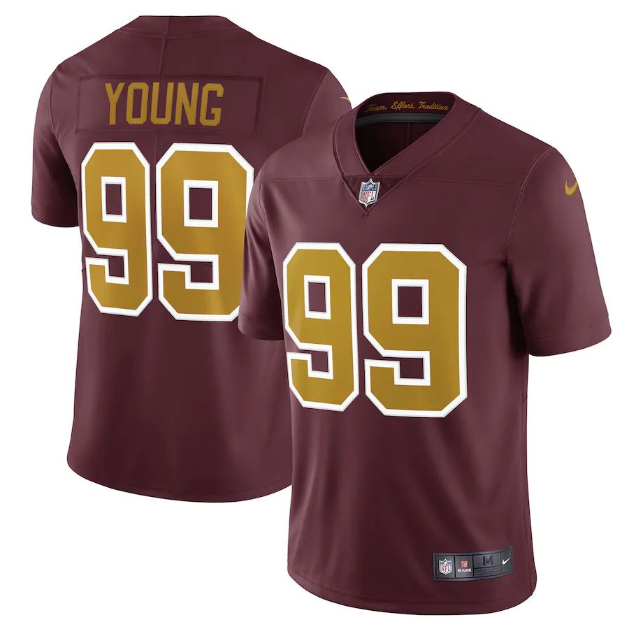 Men Washington Redskins #99 Chase Young Nike Burgundy Alternate Vapor Limited NFL Jersey